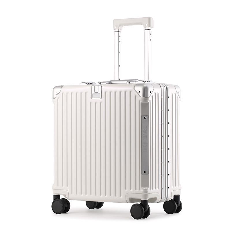 Lightweight Aluminum Carry-On Suitcase, 18-Inch for Women or 20-Inch for Men, with Password Lock