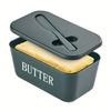 1pc New Butter Container Box with Knife Simple Restaurant Sealed Storage Box Cheese Box Butter Slicer Butter Dish Home Tableware