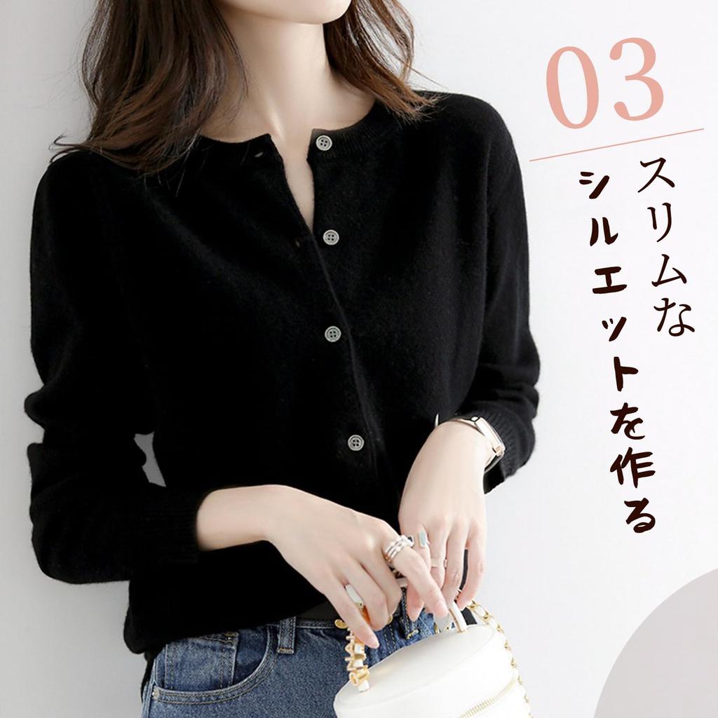 LrisIuza Ech Knit Solid Round Fall Long Loose Korean Winter Women's Cardigan, Color, Neck, Simple, Button-Up Front, Flattering, Soft, Sweater,