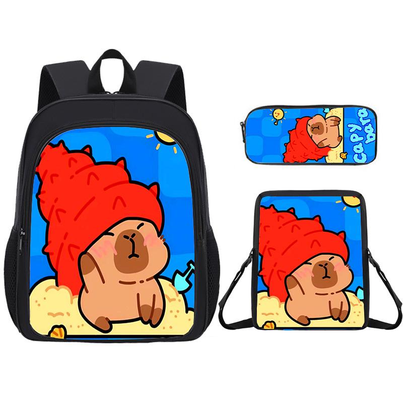 Student Schoolbag Large Capacity Backpack Double Layer Backpack Satchel Pencil Case Versatile Storage