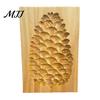 Easy Clean Dough Decorating Tools Wood Cookie Cutter Mold, Round Gingerbread Biscuit Stamp for Professional Pastry Shaping DIY Baking, Cake