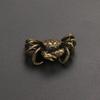 1 Pcs Antique Bronze Crab Universal Handmade Pure Brass Crab Ornament Cover Set Tea Pet Decoration Accessories
