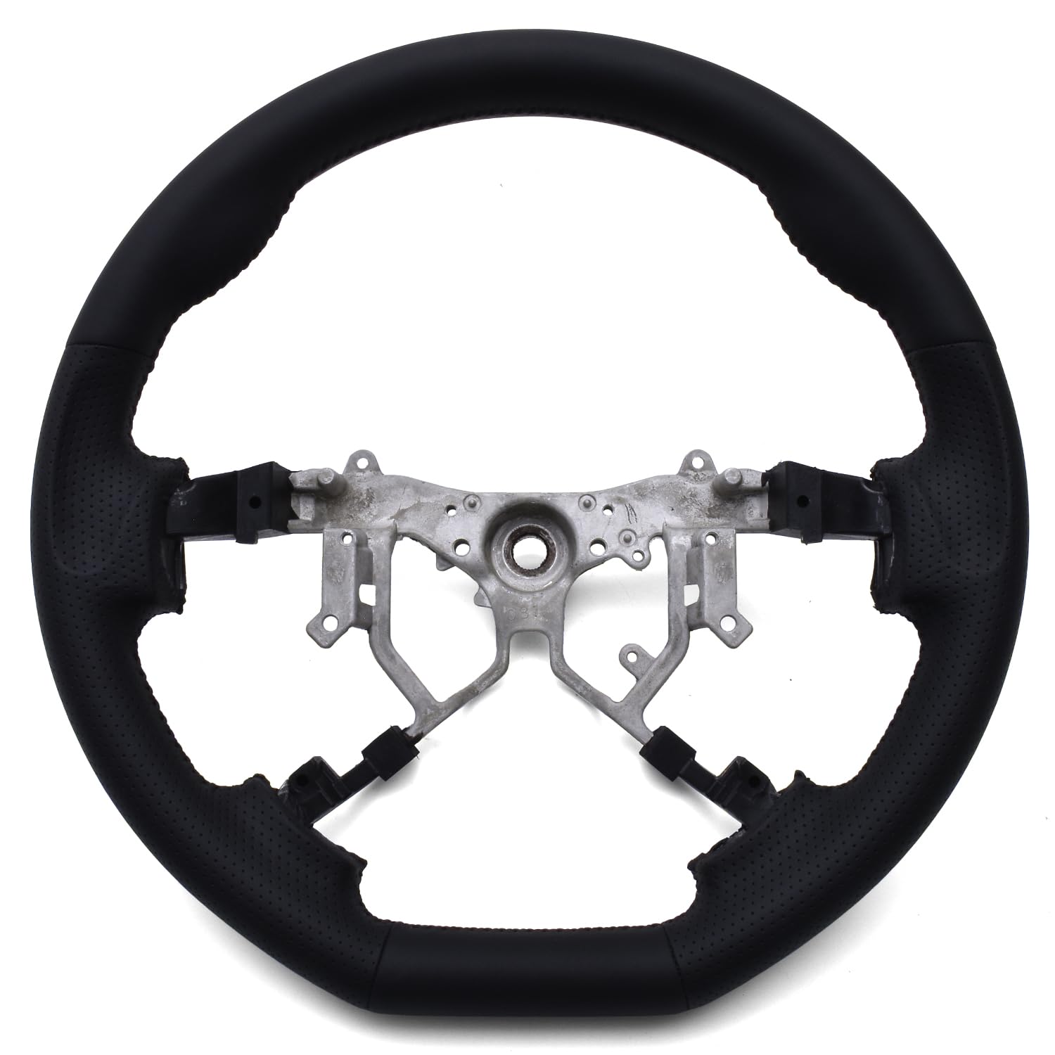 

LANBO original steering wheel gun grip all leather 200 series D-shaped [Hiace 4-7 type] чёрный