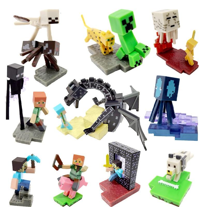 Minecraft Theme Building Blocks Cake Decoration Set For Party Supplies