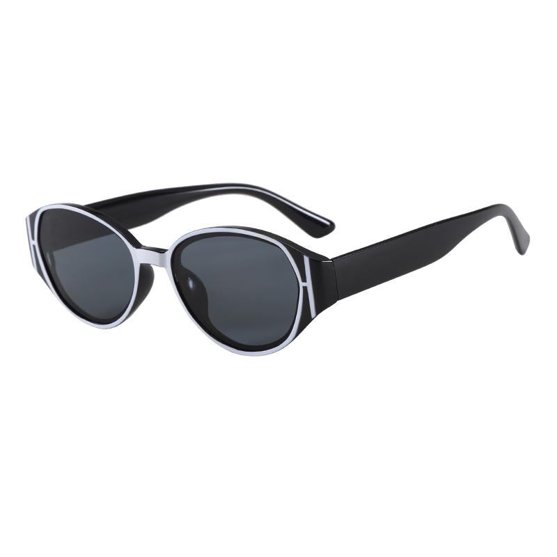

Children Retro Oval Plastic Sunscreen Sunglasses for Men and Women Fashion Trendy UV Resistant Outdoor Sunshade Glasses C1