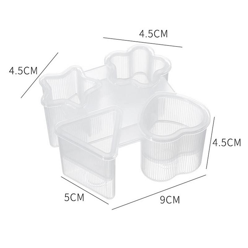 4 In 1 Cartoon Heart Star Plum Blossom Triangle Shaped Sushi Rice Ball Molds For DIY Kitchen Sushi Tools