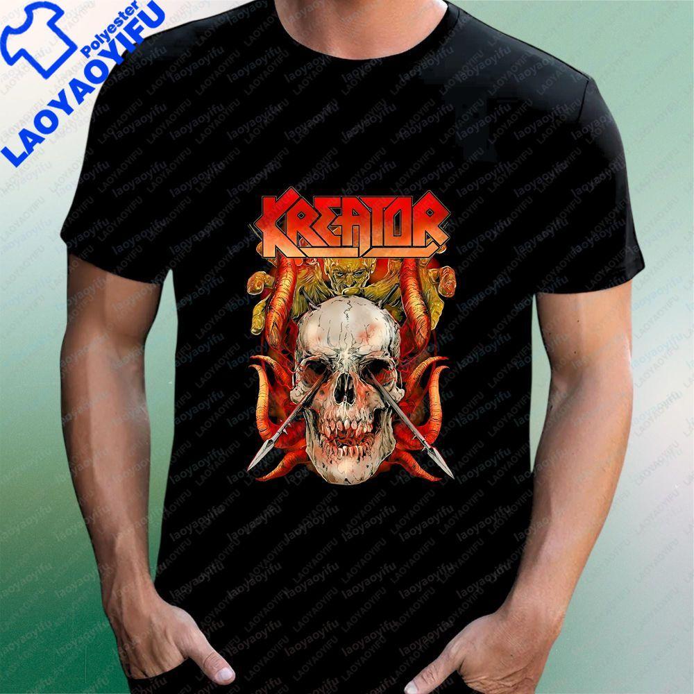 KREATOR Printed Shirt - Gender-neutral Trendy Original Streetwear Short-Sleeved T-Shirt for Both Unisex and WoUnisex (Large Size)