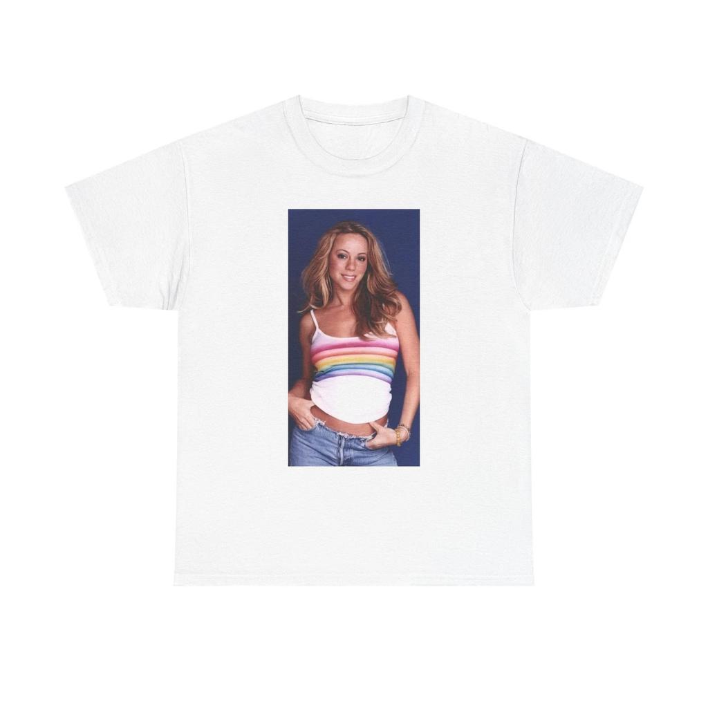 Mariah Carey Tshirt Poster Album Vintage Short Sleeve Unisex Heavy Cotton Tee 1