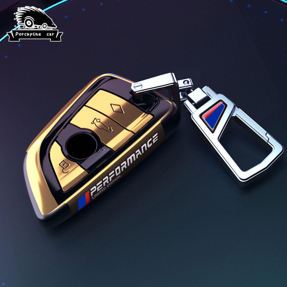BBKJ7 PC plating Car Remote Key Case Cover Shell Fob For BMW X1 X3 X4 X5 X6 F15 F16 G30 G20 3 5 7 Series G01 G02 G05 G11 G32 F48 F39