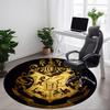 1PC Hogwarts Crest Office Round Rug, Non-slip, Soft and Durable Office Rug for Interior Decoration, Perfect for Office, Beautiful Decoration