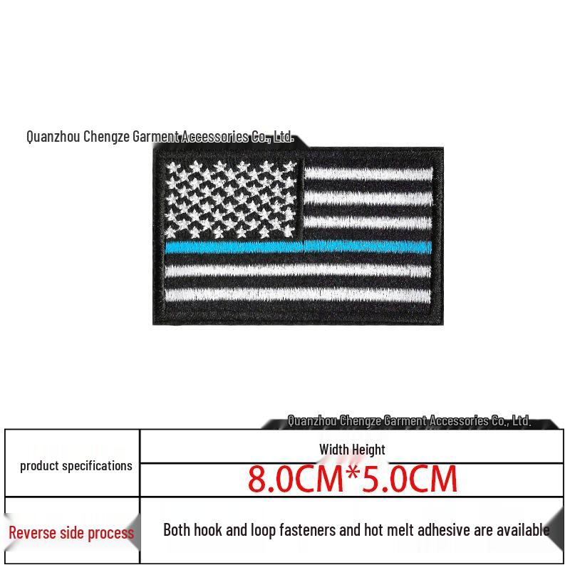Embroidered Velcro US Flag Patch - Multicolor Stars and Stripes (Left & Right)