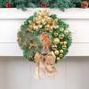 Christmas Wreath Front Door Xmas Garland with Bow Ribbon Berry Flower Decor Indoor Outdoor Winter Decoration