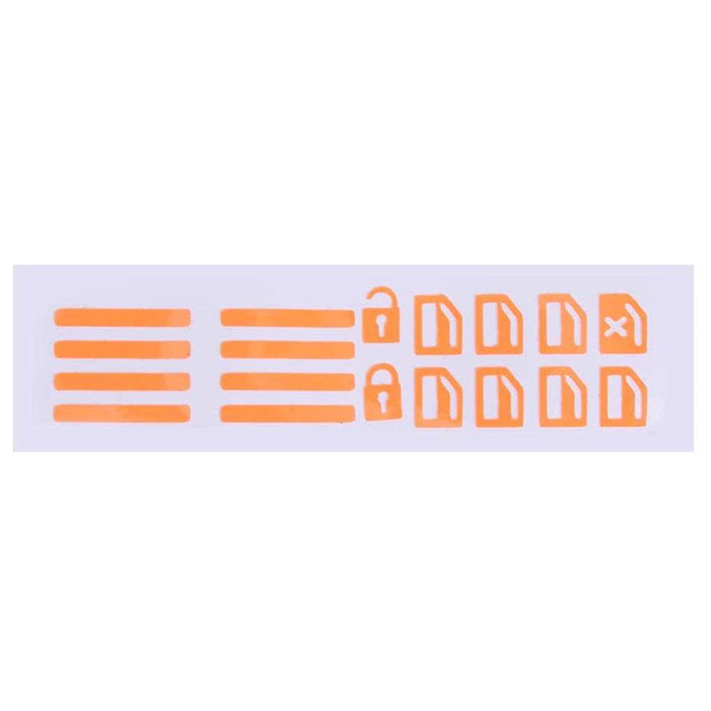 

Car Window Sticker Luminous Lift Button Self-adhesive Decals Interior orange