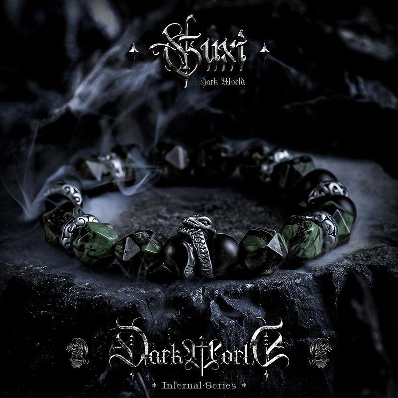 

Гуси [Темный Зе] Оригинальный браслет из черного агата Мужской браслет-змея Нишевый стиль Год рождения по зодиаку Аксессуары Подарок на день рождения Стильный Size S recommend hand circumference 15-16cm