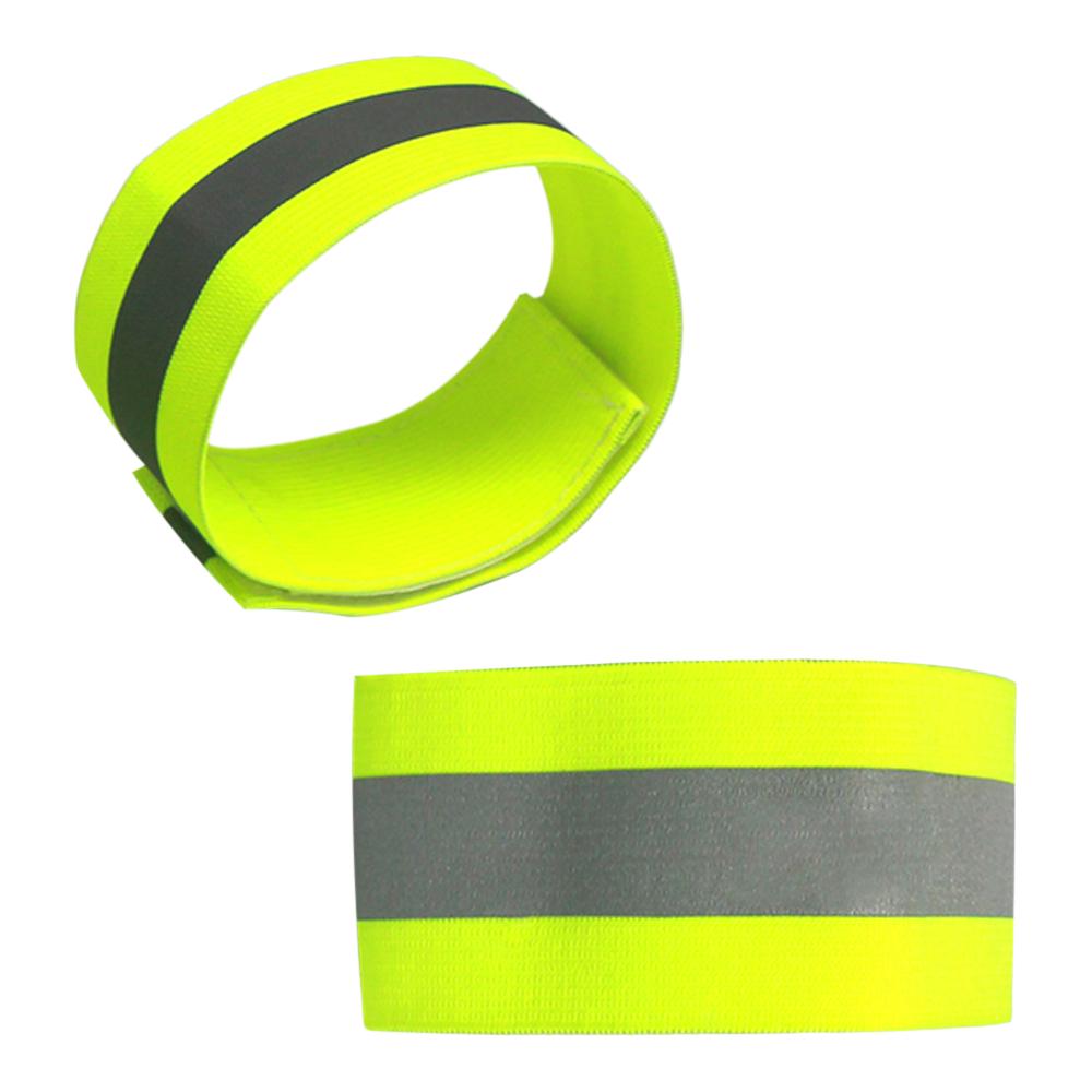 2pcs High Visibility Reflective Armbands with Waist Belt for Men and