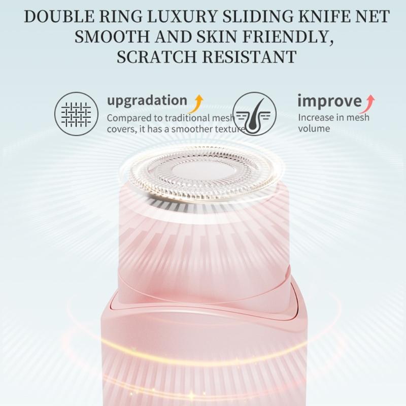 Quiet Motor Personal shavers with Rounded Ceramic Blades for Low Noise Full Body Grooming