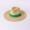 Spring and summer new fashion casual multi-color webbing big eaves straw grass jazz hat outdoor beach shade Internet celebrity straw hat