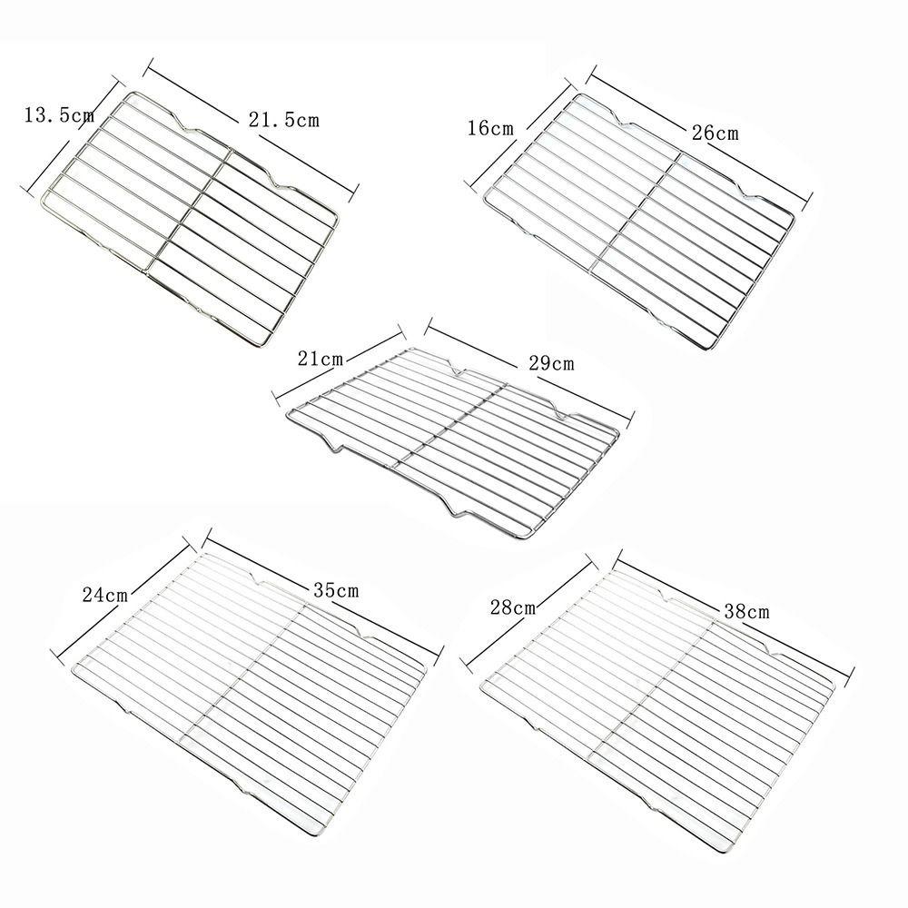New Stainless Steel Cooling Rack Non-stick Silver Baking Tray Barbecue Cooking Mesh Shelf