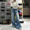Big Yards High Waist Wide Leg Jeans Women Summer Loose Versatile Dragged Floor Thin Straight Pants Retro Street Style Baggy Long Jeans for Ladies