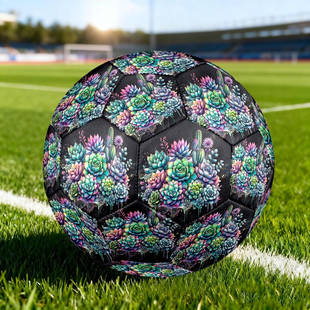 1pc Succulent Garden Size 5 Soccer Ball Professional Match Training Football Indoor &Outdoor Sports Ball Training Ball Lightweight Durable y12