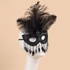 Contemporary Feather Embellished Plastic Eye Cover Lightweight Costume Ball Mask For Festive Event for Women Girls