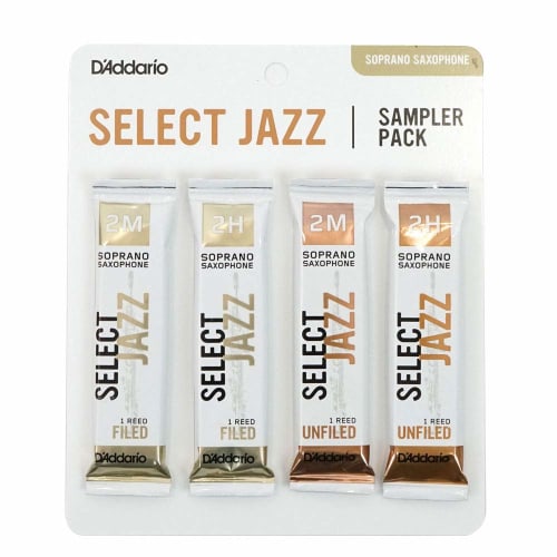 D'Addario WOODWINDS Jazz Select Soprano Saxophone Reed Sampler Pack F2M F2H UF2M UF2H DSJ-I2M