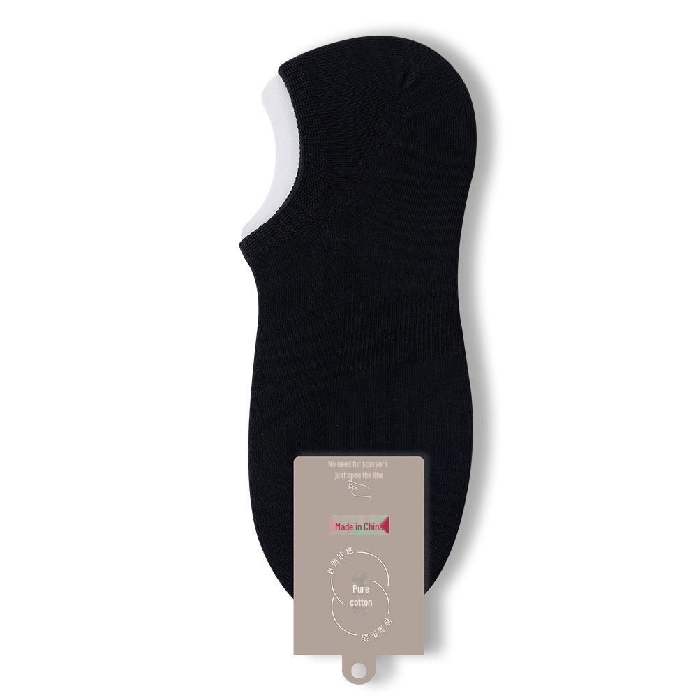 Men’s Invisible Cotton No-Drop Heel Socks: Non-Slip, Antibacterial, Breathable, Sweat-Absorbent, Ultra-Thin