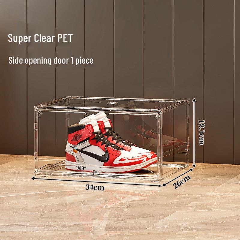 Acrylic Magnetic Shoe Storage Box – Transparent, Anti-Oxidation Shoe Cabinet and Rack for Sneakers.