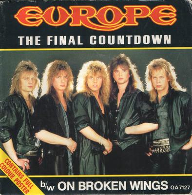 7inch Record EUROPE  The Final Countdown A7121 Epic 1986 UK Rock Used