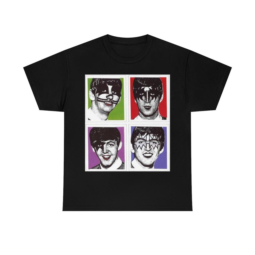 KISS Make Up on The Beatles Men's Short Sleeve T Shirt