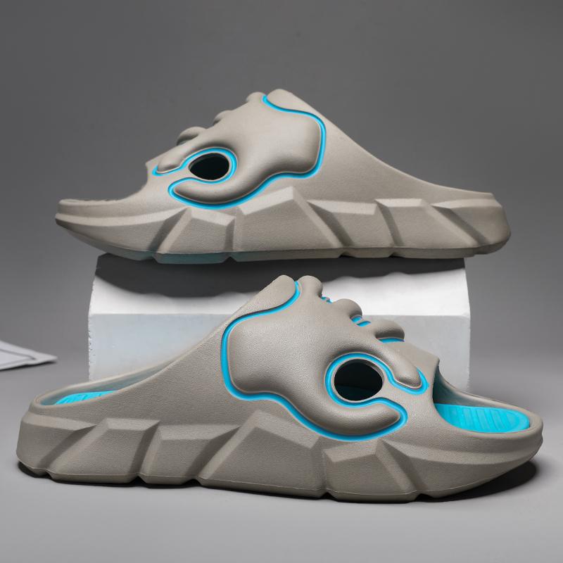 Summer Slippers Men Women Indoor Eva High Soft Bottom Sandals Open Toe Trend Slides Light Beach Shoes Slippers Home Size 36-45