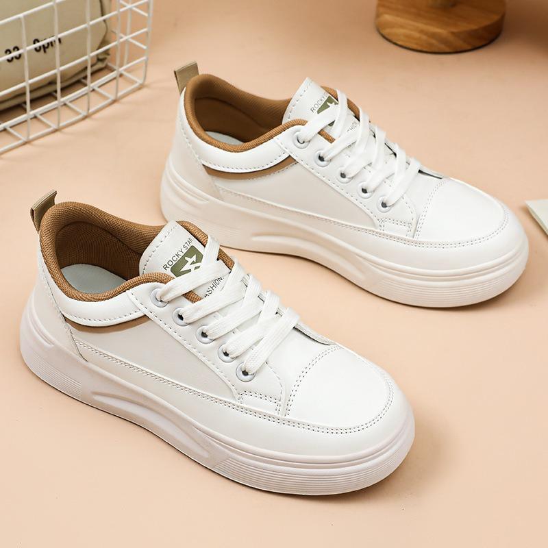 Little white shoes women's autumn new breathable student board shoes inner height increase muffin shoes casual board shoes