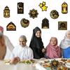 10PCS/Set Ramadan Hanging Decor Moon Stars Castle Ornament Islamic Muslim Home Party Supplies Festival Celebration