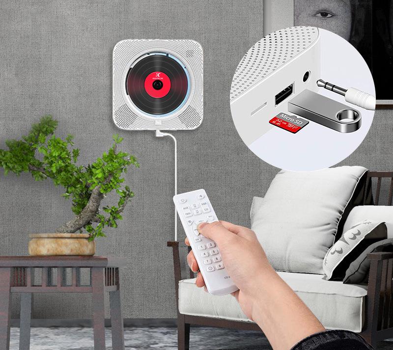 Wall-Mounted Bluetooth CD Speaker & Music Player with Cover - Early Education Learning Repeater & Radio MP3 Player