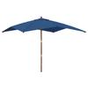 VidaXL Parasol de jardin avec mât en bois bleu azuré 300x300x273 cm 363198