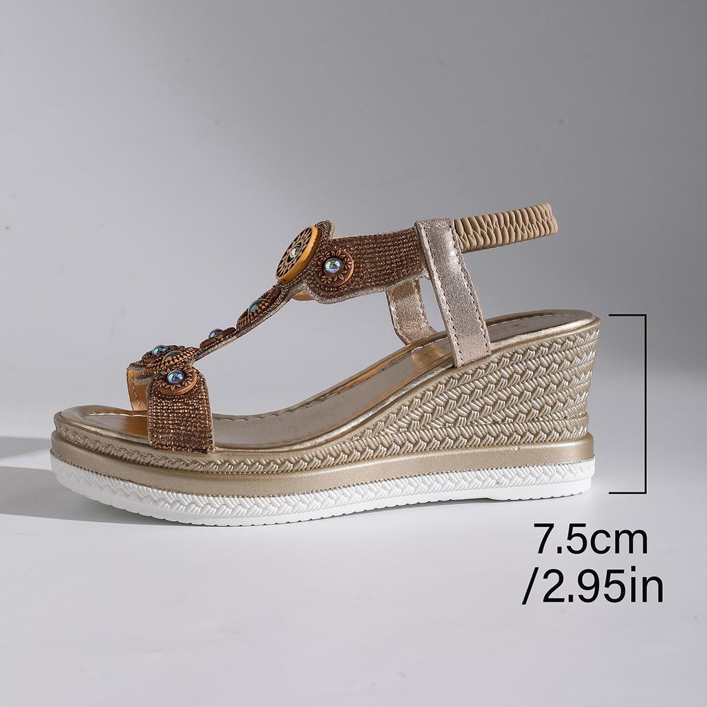 Fashion New Multi-color Wedge Sandals In Summer Are Fashionable and Casual, and High-heeled Women's Sandals for Open-toed Sexy Parties.