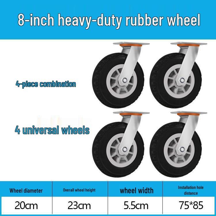 Heavy Duty Silent Swivel Caster Wheels (2-8 Inch) for Trolleys and Small Hand Trucks
