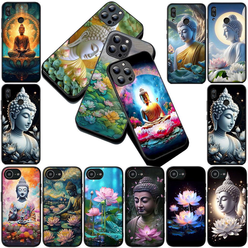 Phone Cover for Motorola Moto Edge 70 60 Fusion NEO Pro G Stylus G56 G96 G04 G05 20 Soft Case Lord Buddha Lotus Flower Light