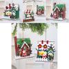 Christmas Wooden House Decor With Snowy Scene For Holiday Home Display
