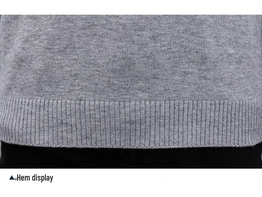 Men's Cross-Border Plus Size Velvet Thick Sweater, Autumn/Winter Half-High Collar Pullover, Trendy Warm Knitwear