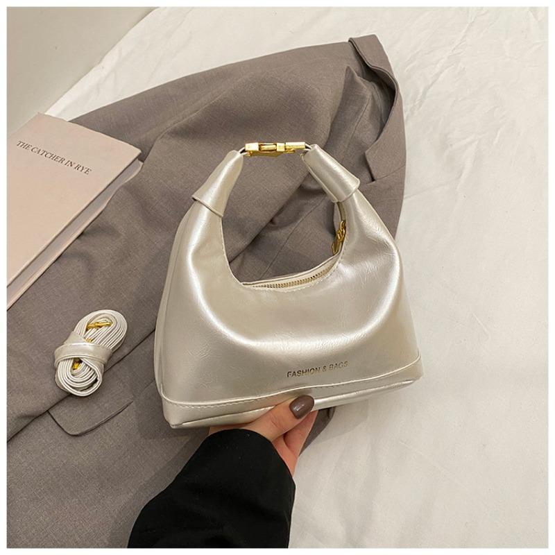 New Solid Color Fashionable Portable Messenger Dumpling Bag Retro Summer Casual Simple Shoulder Messenger Bag