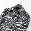 Men's Plus Size Zebra Print Long Sleeve Shirt