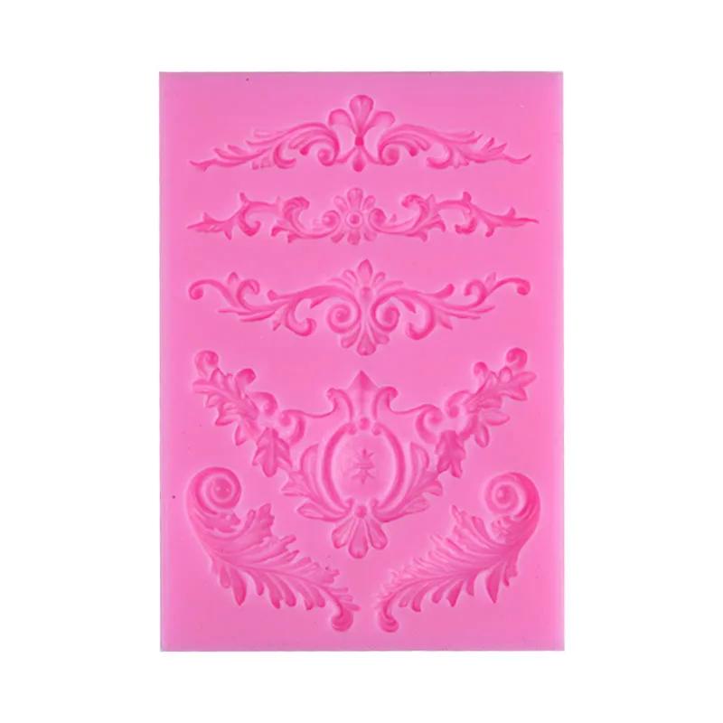 2PCS Style Silicone Cake Mold Retro Photo Frame Fondant Sugarcraft Chocolate Baroque Cake Decor Tools Clay Gumpaste Mould