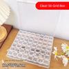 Clear Jewelry Storage Box with Lid, Compartment Case for Rings Earrings and Pendants, Vanity Display and Dresser Use