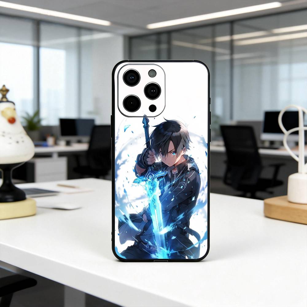 Sword Art Online K-Kazuto K-Kirigaya-ES  Phone Case For iPhone 17,16,15,14,13,12,11 Plus,Pro Max,XS,Soft Silicone Black Cover
