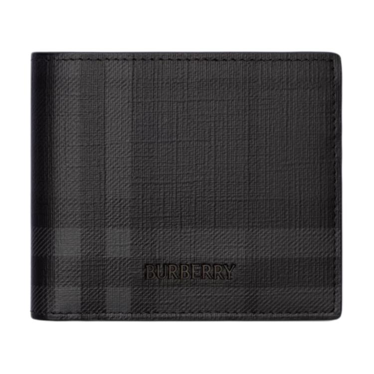 Burberry Classic Check Pattern Polyurethane Wallet
