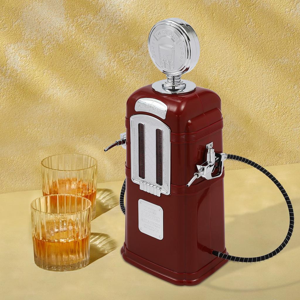 Double Guns Liquor Pump, Countertop Mount Beer Dispenser, 2L Capacity Alcohol Pourer, Beverage Dispenser Machine for Home & Bar