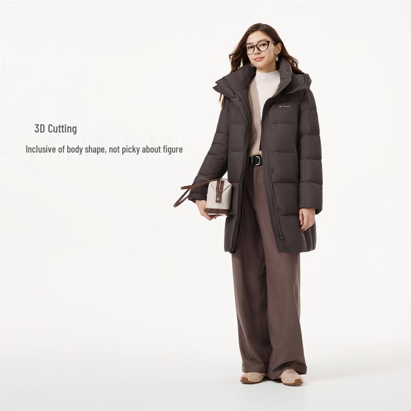 TEMPEL Women's Detachable Hood Mid-Length Down Jacket TB5530816Z