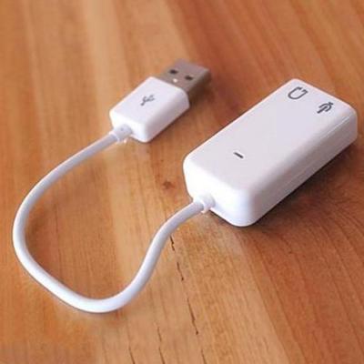 External USB 2.0 3D Virtual 7.1 Channel Audio Sound Card Adapter for PC Desktop