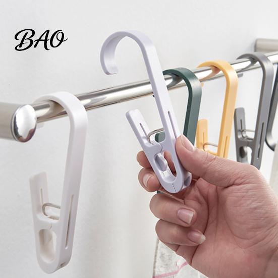 Wall Mounted Utility Hangers Laundry Hook with Clip, Non-Drilling ABS Closet Organizer, Multi Purpose Bathroom Storage Clips Durable Anti-slip Clothes